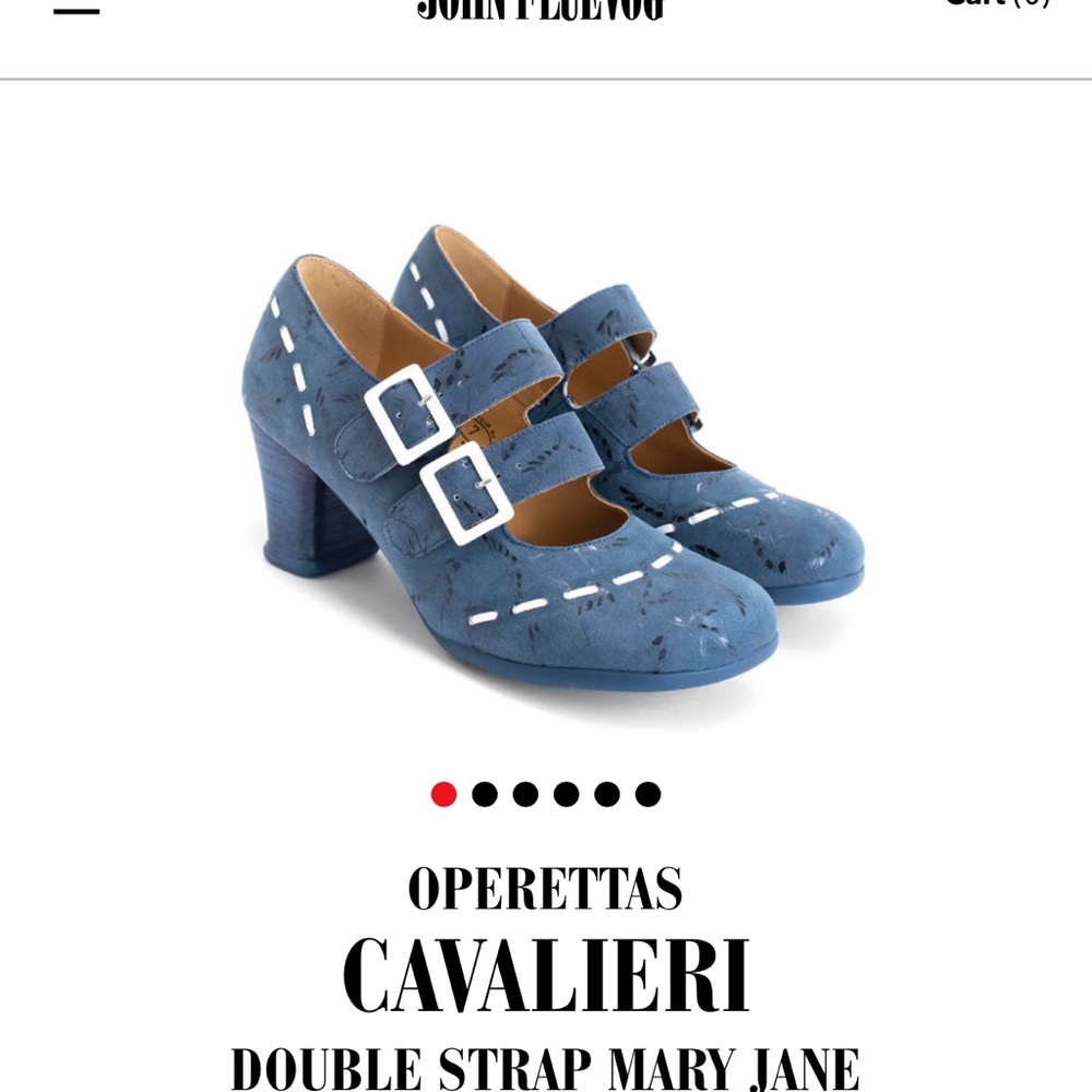John Fluevog Cavalieri (Operettas) Blue Suede 10.5